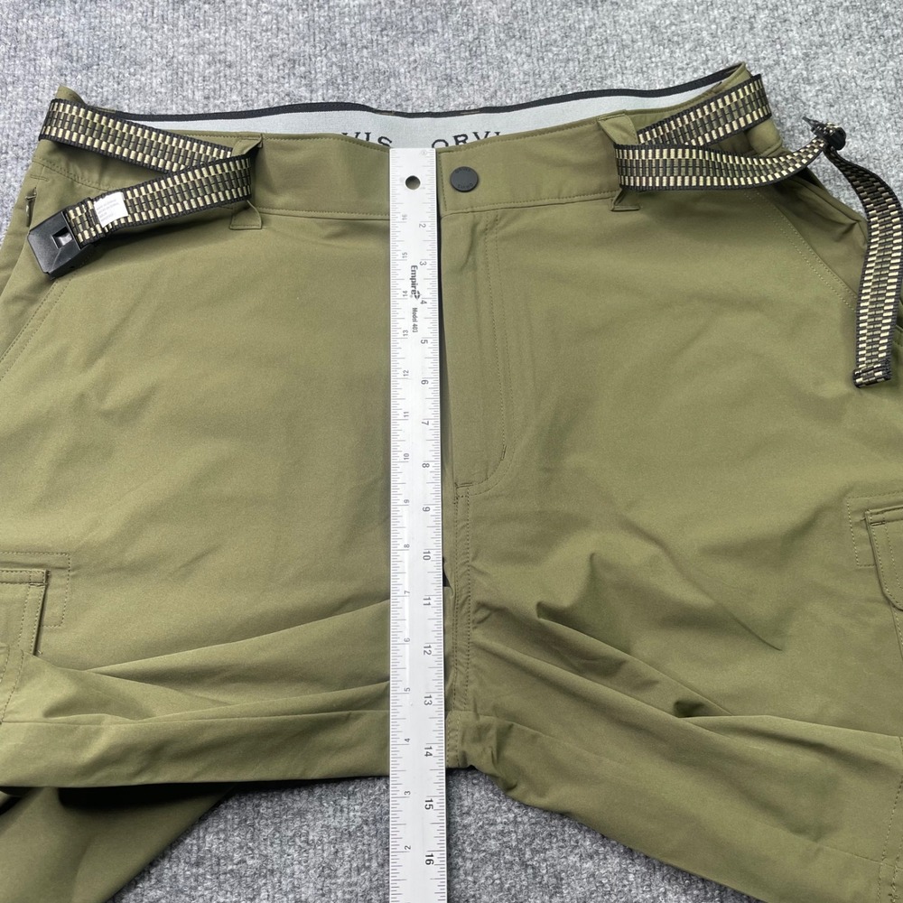 Orvis Cargo Shorts Mens 38 Green Hiking Outdoor Web Belt Lightweight Pocketed - Picture 7 of 10